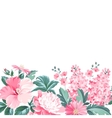 invitation card with floral garland and text place vector image