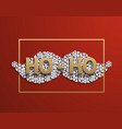 modern mustache santa icon on red vector image