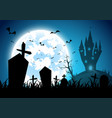 backgroundfestival halloween moon on dark vector image