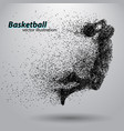 basketball player from particles vector image vector image