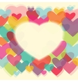 hearts background vector image vector image