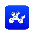 molecule bio icon blue vector image vector image