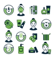 acne color icon set vector image vector image