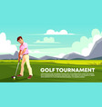 background of golf tournament sport poster vector image