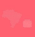 brazil map from futuristic hexagonal shapes vector image vector image