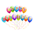 happy birthday balloons vector image vector image