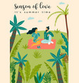 man and woman in nature vector image