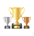 trophy cups vector image