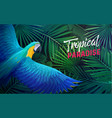 tropical leaves seamless pattern vector image vector image