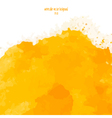 yellow watercolor background vector image