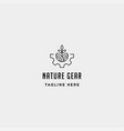 nature gear logo farm industry line icon symbol vector image