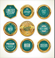 quality golden label collection 2 vector image vector image