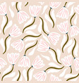 seamless delicate pattern with hand drawn flowers vector image vector image