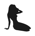 girl in bikini silhouette vector image