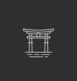 japan landmark in outline style vector image