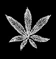 marijuana and cannabis black and white vector image