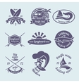 surfing labels set vector image