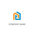 line shape colored realty logo vector image