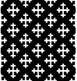 monochrome cross seamless pattern vector image vector image