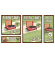 vintage banner retro party vector image