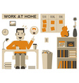 work at home vector image vector image