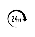 24 hours icon or twenty four hour symbol vector image