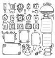 bullet journal hand drawn elements vector image