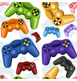seamless pattern set colorful wireless game vector image