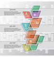 abstract 3d paper infographics vector image