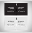 business card template front and back vector image