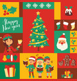 santa claus elf kids helpers vector image vector image