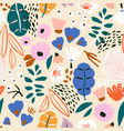 seamless summer floral pattern botanical texture vector image vector image