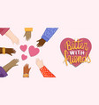 better with friends banner teen hands together vector image