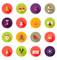 christmas circle flat icons set 4 vector image vector image