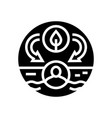 deep ecology glyph icon vector image vector image