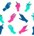 hands with rings pattern seamless print vector image