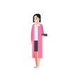 young asian woman chinese or japanese female vector image