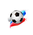 black and white soccer ball with creative design vector image
