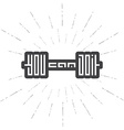 dumbbell with motivation text - you can do vector image