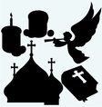 set of religious symbols vector image vector image
