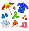 autumn symbols vector image