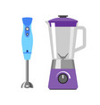 electrical hand mixer dishware isolated vector image