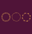 gold easter frames set vector image