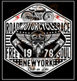 motorcycle label t-shirt design with of custom vector image