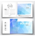 set of square design brochure template abstract vector image