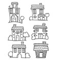 house set with hand draw vector image