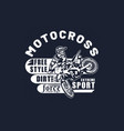 motocross extreme sport freestyle silhouette vector image
