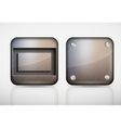 steel metal app icons vector image