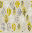 abstract autumn seamless pattern with leaves vector image