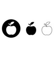 apple symbols set vector image